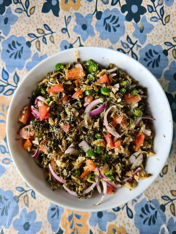 Gundruk (dried, fermented leafy greens)
